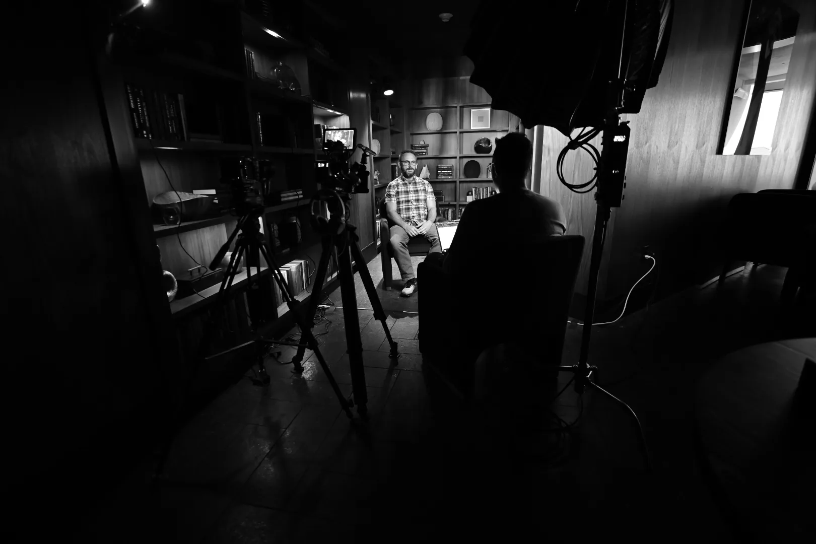 Behind-the-scenes production setup photographed by Steele Rutherford